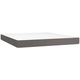  Box spring postelja z vzmetnico LED siva 160x200cm umetno usnje, (20999332) | Shoptok.si
