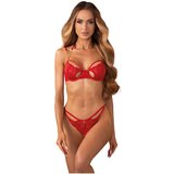 Obsessive Matildea - čipkasti grudnjak set (crvena) | shoptok.hr