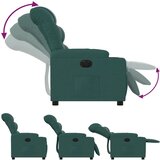  Električni naslonjač od tkanine tamnozeleni | shoptok.hr