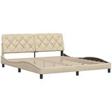 vidaXL Posteljni okvir brez vzmetnice krem 180x200 cm blago, (22053373) | Shoptok.si