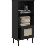 Regal za knjige SENJA izgled ratana crni 60x35x130 cm borovina | Eponuda.ba