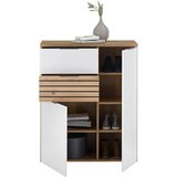 MID.YOU komoda, bela, temno siva, hrast artisan | Shoptok.si