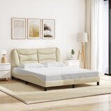  Okvir kreveta s LED-om bez madraca Hvar krem 160x200 cm Tkanina | shoptok.hr