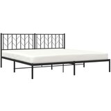 Metalni okvir za krevet s uzglavljem crni 193x203 cm | shoptok.hr