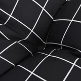  Jastuk za vrtnu klupu crni karirani 110 x 50 x 7 od tkanine | shoptok.hr