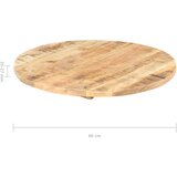 Stolna ploča od masivnog drva manga okrugla 25 - 27 mm 60 cm | shoptok.hr