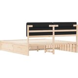  Krevetni okvir s tapiciranim uzglavljem Crna 200 x 200 cm | shoptok.hr