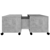  Stolić za kavu siva boja betona 75 x 75 x 38 cm od iverice | Eponuda.com