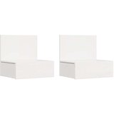  Noćni ormarić 2 pcs Bijelo 42 x 32,5 x 40 cm Masivna borovina | shoptok.hr