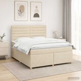  Boxspring krevet s madracem Krem 140 x 200 cm Tkanina - Krem 140 x 200 cm Dizajn linija | shoptok.hr