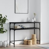  Konzolni stol crni 100 x 35,5 x 75 cm od konstruiranog drva | Shoptok.si