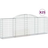  Obokane gabion košare 25kosa 300x30x100/120 cm pocinkano železo, (21000134) | Shoptok.si