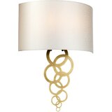 Elstead Lighting Elstead Stenska svetilka Curtis z dvema velikima lučema, starana medenina, senčnik iz umetne svile v barvi slonovine, (22098963) | Shoptok.si