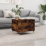vidaXL Klubska mizica dimljeni hrast 60x44,5x45 cm inženirski les | Shoptok.si