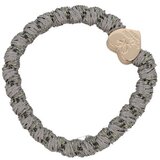 By Eloise London Woven Gold Heart Pebble Grey elastika za lase | Shoptok.si