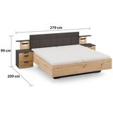 Premium Living Postelja Karpo, Siva, Barva Hrasta, 180x200 | Shoptok.si