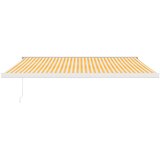Tenda na uvlačenje žuto-bijela 4 x 3 m od tkanine i aluminija | Eponuda.com