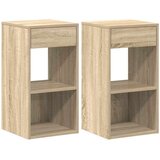 vidaXL Nočne omarice s predalom 2 kosa sonoma hrast 35x34x66,5 cm | Shoptok.si