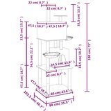 Penjalica za mačke sa stupovima za grebanje krem 180 cm | shoptok.hr