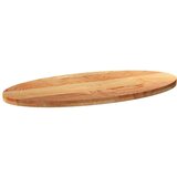 vidaXL Mizna plošča svetlo rjava 120x60x4 cm trdna hrastovina ovalna | Shoptok.si
