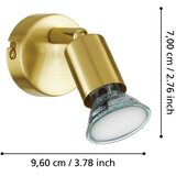 Eglo 33184 - LED zidni spot BUZZ-LED 1xGU10/2,8W/230V 3000K zlatna | Eponuda.com