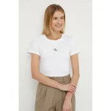 Calvin Klein Jeans Kratka majica ženska, bela barva