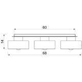  plafonsko svetlo marti 3xE27/15W/230V 68x20,5 cm bordo/zlatna | Eponuda.com