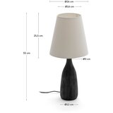Kave Home Crna/krem stolna lampa s tekstilnim sjenilom (visina 56 cm) Luvia – | shoptok.hr