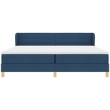  Krevet s opruga kutije s madracem Plava 200 x 200 cm tkanina | shoptok.hr