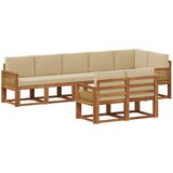vidaXL Zunanja garnitura za sedenje 8 pcs Naravna in bež Poliester, (5000280519) | Shoptok.si