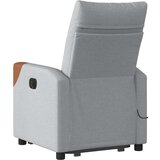 vidaXL Masažni naslonjač na podizanje od tkanine svjetlosivi | shoptok.hr