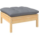  12-dijelna vrtna garnitura od borovine sa sivim jastucima | shoptok.hr