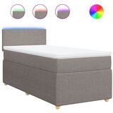 Maison Chic Box spring postelja - Vzmetna postelja z vzmetnico taupe 90x190 cm blago SL16582, (21884669) | Shoptok.si