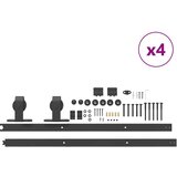 vidaXL Pribor za klizna vrata 183 cm čelični crni | shoptok.hr