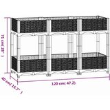  Povišena gredica 120 x 40 x 71 cm od polipropilena | shoptok.hr