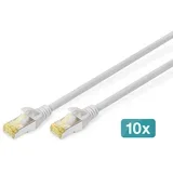 CAT 6A S /FTP patch cable, 10 pieces