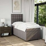  Krevet s oprugama i madracem smeđesivi 100 x 200 cm od tkanine | shoptok.hr