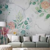  Samoljepljiva foto tapeta - Flowery Marble 147x105 Cijene
