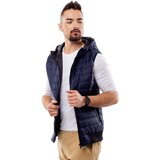 Glano Men's Quilted Vest with Hood - navy | shoptok.hr