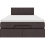  Okvir za krevet s madraca tamnosmeđi 120x190 cm od tkanine | shoptok.hr