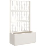  Vrtna sadilica s rešetkom bijela 80 x 36 x 140 cm PP | shoptok.hr
