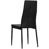  Jedilni stoli 6 kosov črno umetno usnje, (20699655) | Shoptok.si