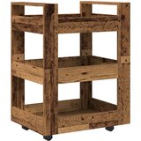 vidaXL Kuhinjski voziček Staro les 60x45x80 cm Umetni les, (22012117) | Shoptok.si
