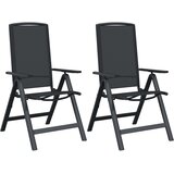  Ležaljke u vrtu 2 pcs Crna 58 x 71 x 112 cm Tekstilen | shoptok.hr