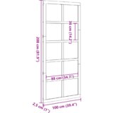 vidaXL Hlevska vrata Voščeno rjava 100 x 210 cm Trdna borovina | Shoptok.si