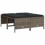 Furnova Vrtni stolčki z blazinami 4 kosi sivi poli ratan, (21954086) | Shoptok.si