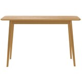 White Label Stranska mizica z mizno ploščo v hrastovem dekorju v naravni barvi 40x120 cm Fabio – | Shoptok.si