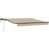  Ručno uvlačiva tenda s LED-bež 300x250 cm | shoptok.hr