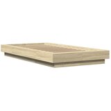 The Living Store Posteljni okvir z LED lučkami sonoma hrast 75x190 cm inž. les - Posteljni Okvir, (21525562) | Shoptok.si