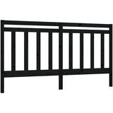  Uzglavlje za krevet crno 186 x 4 x 100 cm od masivne borovine | shoptok.hr